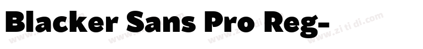 Blacker Sans Pro Reg字体转换
